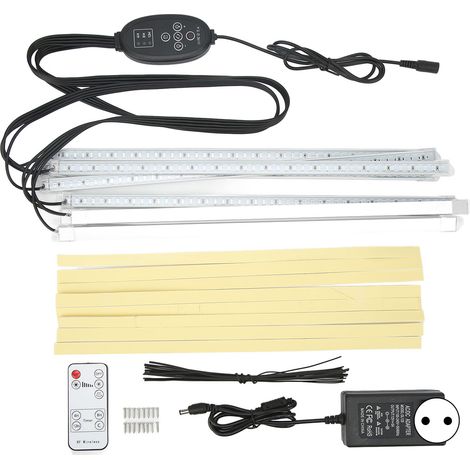 Lampe de croissance LED 8 bandes rigides pour plantes d'intérieur avec minuterie et gradation, lumière rouge et bleue 100‑240V prise UE (1/5)