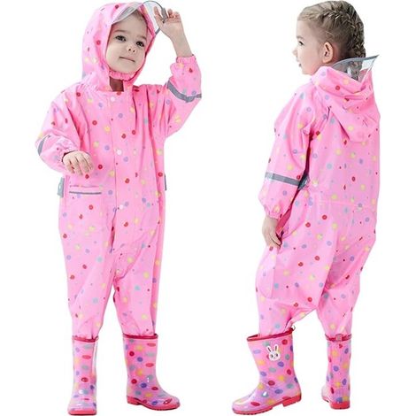 Regenmantel Mädchen-Regenmantel Universeller EVA-Regenmantel für Kinder wasserdicht Einteiler Wasserdichter Einteiler für Kinder Geeignet für XXL (1/5)