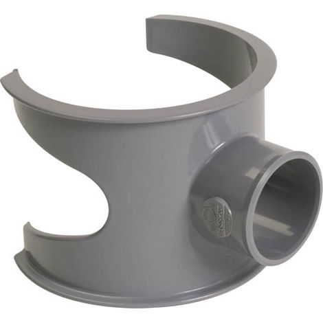 Nicoll – Selle de branchement mf 90° Ø100/32 – Raccord évacuation PVC lisse – Jupe enveloppante avec nervures – Lot de 10 unités