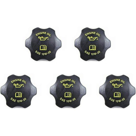 Cinq bouchons de remplissage d'huile moteur à visser (modèle 53010654AA), compatibles avec les modèles Jeep Cherokee, Wrangler et Grand Cherokee de 1994 à 2006. (1/5)