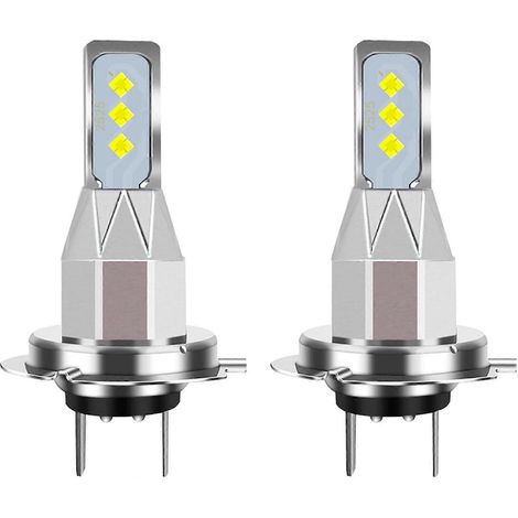2 ampoules LED H7 pour phares, 20 000 lm, lumière blanche 6 000 K, 80 W, 6 SMD, feux de brouillard et clignotants de voiture (1/5)
