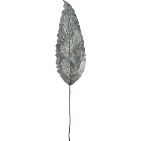 GILDE Deko Foam Flower Philodendronblatt in grau