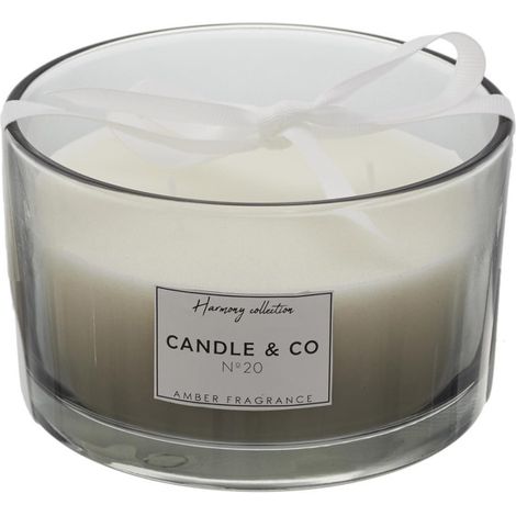 Bougie Parfumée 3 Mèches "Harmony" 13cm Ambre (1/2)