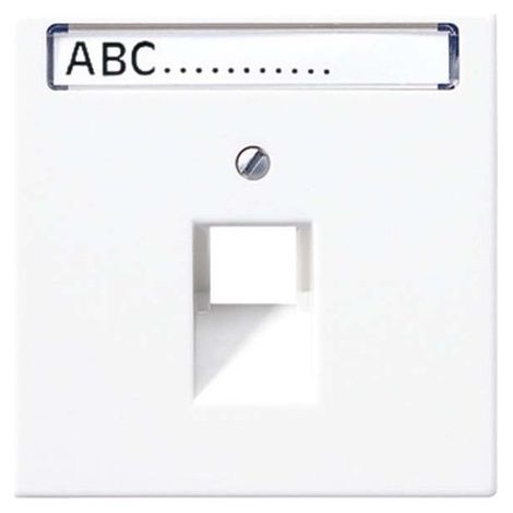 Jung Tapa para bases de conexión IAE/UAE, 1 x 8 polos, con campo de rotulación, termoplástico, serie LS, blanco alpino LS 969-1 NAUA WW