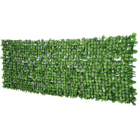 Sichtschutz-Kunsthecke 300 x 100 cm hellgrün, UV-beständig (1/5)