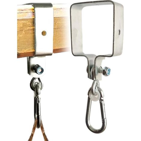 Accroches Pour Balançoire De Véranda - Accessoires De Suspension En Alliage Pour Balançoire Attache Silencieuse, Fixation De Suspension Pour Pergola, Terrasse, Extérieur, Hamac Et Chaise (1/5)