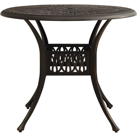 Maison Exclusive - Tavolo da Giardino Bronzo 90x90x74 cm in Alluminio Pressofuso