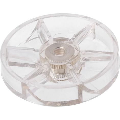 Base d'entraînement en plastique - 1 unité - Transparent et doré - Pièce de rechange compatible - Pour mixeurs 600W et 900W - Dimensions standard (1/5)