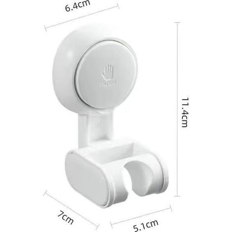 Support pommeau de douche sans perçage à ventouse réglable (1/5)