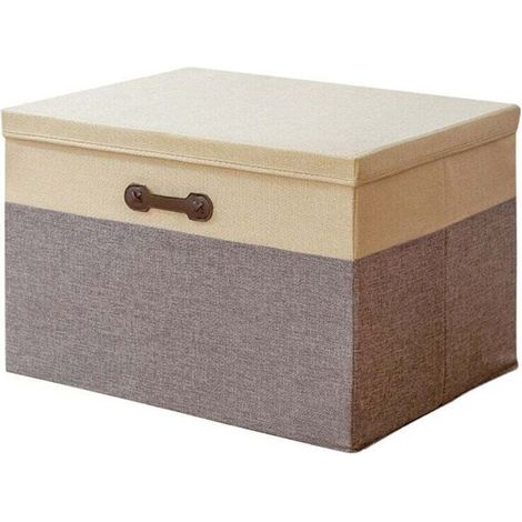 Light grey foldable fabric storage box, 30 l (40 x 30 x 25 cm) Home Wardrobe MUMU (1/4)