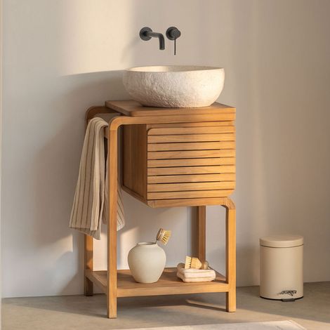 Ensemble de meuble de salle de bain en bois de teck Bradley SKLUM (1/5)