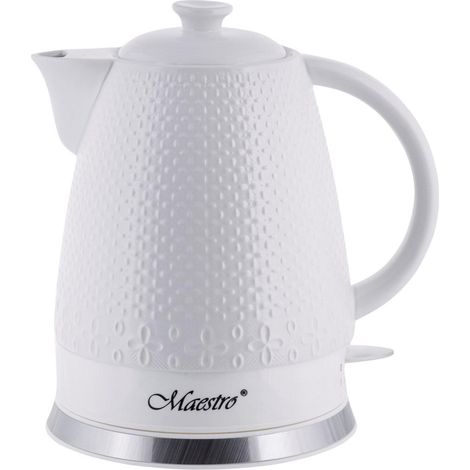 Bouilloire électrique maestro Model 1.5L 1500W blanc céramique
