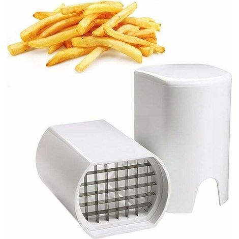 Coupe Frite, Coupe Frites Manuel, Coupe Frites Professionnel, Coupe Pomme de Terre pour Frite (Blanc)-Fei Yu