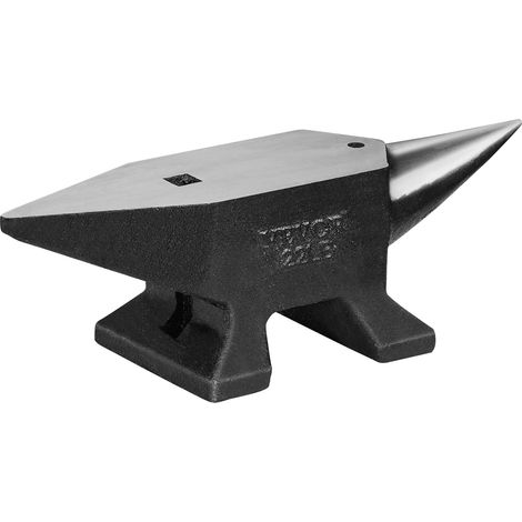 VEVOR Yunque de Herrero 10 kg Yunque de Acero Fundido de Un Solo Cuerno Mesa de Trabajo 260x82 mm Dureza 50HRC con Agujero Redondo de 9,5 mm y Agujero Cuadrado de 16 mm para Taller de Metales Joyería
