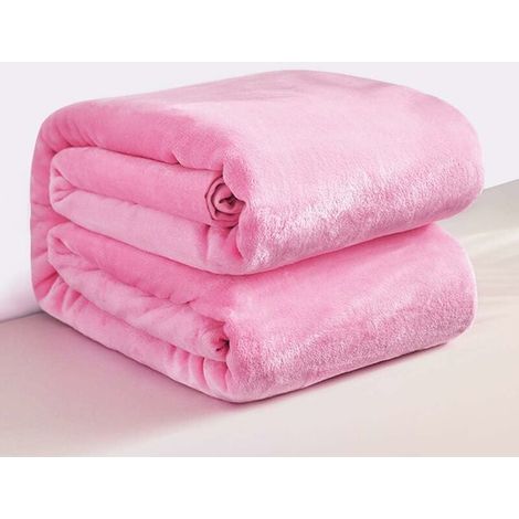MINKUROW Manta De Peluche Manta Polar Mullida, Suave Y Cálida Para Sofá Cama, Manta Como Manta De Sofá, Manta De Salón, 130 X 150 Cm Rosa (1/5)