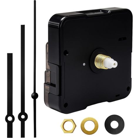 Geräuschloses Uhrwerk mit schwarzen Zeigern, batteriebetriebenes Pendel (16 m) für Reparaturen und Heimwerkerprojekte, Uhrwerke für Wanduhren, Büros, Schulen und als Dekoration für Zuhause.