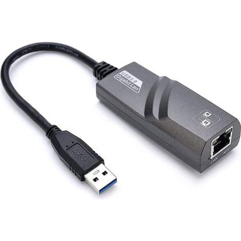 Adaptateur Ethernet USB 3.0 vers RJ45 - Adaptateur réseau LAN 1000 Mbps pour Windows 10/8.1/8/7/Vista/XP et Mac OS 10.6+ (1/5)