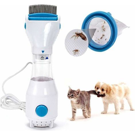 Filtre pour aspirateur, Peigne à puces électrique pour animaux de compagnie, dissolvant de poux électrique, brosse de nettoyage aux puces et peigne à poux, attrape-poux pour chien (1/5)