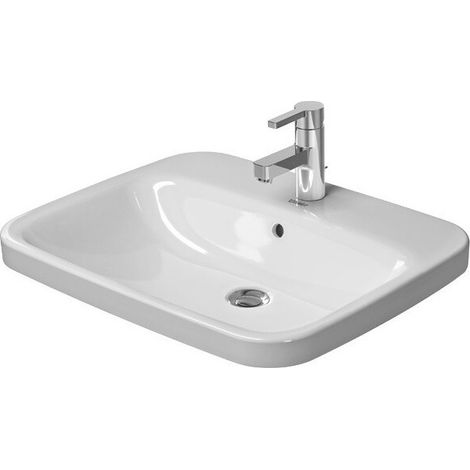 Lavabo à encastrer DURAVIT DURASTYLEavec trop plein plage de robinettrie 615x495mm 1 trou de robinetterie blanc