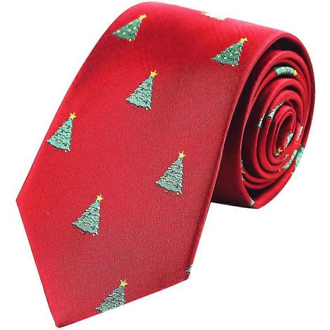 Cravate de Noël pour homme, accessoire de déguisement, cadeau de Noël pour homme-145x7.5cm-Claret (1/3)