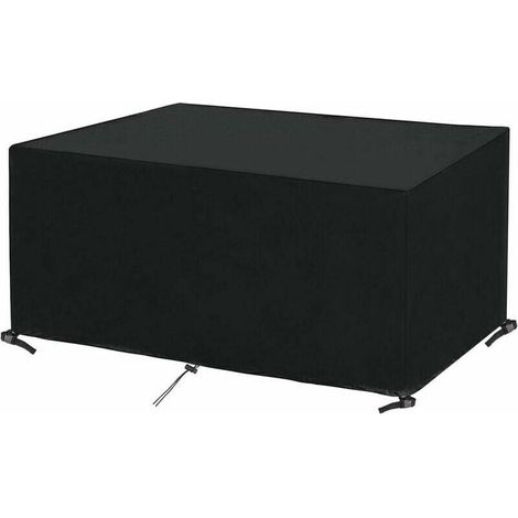 Rectangular garden furniture cover, waterproof and winter-resistant garden table cover made of Oxford fabric, tarpaulin protective cover for tables, chairs and garden furniture sets MUMU (1/4)