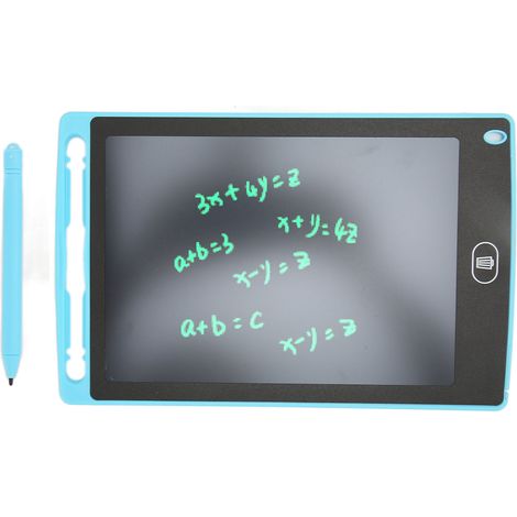 Ardoise Électronique 8,5 Pouces pour Enfants - Tableau à Dessin LCD Réutilisable, Protection des Yeux, Cadeau pour Tout-Petits - Bleu Clair (1/5)