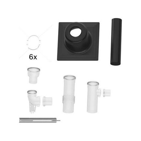 Buderus Grundbausatz Mehrfachbelegung C(14)3x, DN 80/125 für DN 110, im Schacht, für 2 Geräte, starr