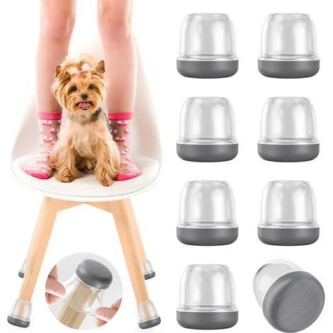 Chair leg floor protectors for carpet and hardwood floors, 16-piece furniture leg foot protectors, covers can reduce noise, 25-30mm