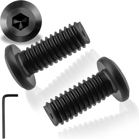 25Pcs Vis M6X16 mm Vis Noire Tete Plate A2 V2a Boulon M6 Vis Inox Tete Plate Cylindrique Vis Allen avec Clé Hexagonale convient Aux Appareils MéNagers Machines Industrielle (1/5)