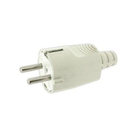 Clavija recta PVC Macho color blanco de Electro Dh  36.028/B/PVC 8430552117604