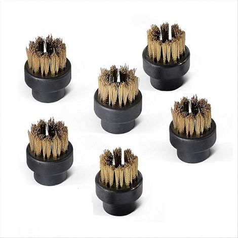 Lot de 6 petites brosses en laiton pour nettoyeurs vapeur, accessoires pour buses de vapeur (1/5)