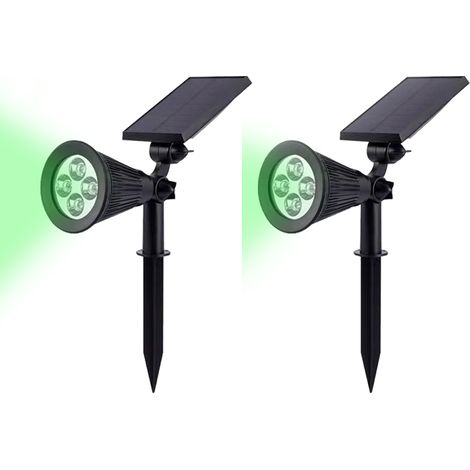 Solar Light - Outdoor Garden Pathway Wall Lamp - Weatherproof IP44 - Warm White 3000K - 2 Pack (1/5)