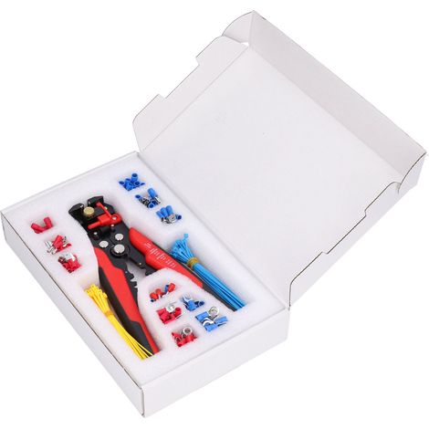 Abisolier- und Crimpzange mit isolierten Spitzen, Kombinationswerkzeugsatz für elektrische Steckverbinder (1/5)