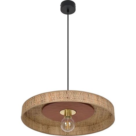 [GEBRAUCHT] B-Ware Market Set Hängeleuchte Pendelleuchte Portinatx Bast Keramik Terracotta E27 Led