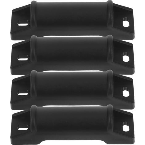 Repose-pieds ergonomiques antidérapants pour chaise gamer avec 4 pièces en plastique noir faciles à monter pour bureau et espace de loisirs (1/5)