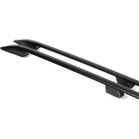 Barres de toit aluminium noires pour Peugeot Partner II / Citroën Berlingo II 2007-2018 – Capacité 75kg – Installation simple