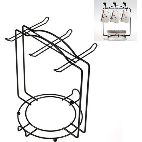 Porte-tasse à café multifonction en acier inoxydable pour ranger des tasses et des assiettes dans la cuisine ou le bureau