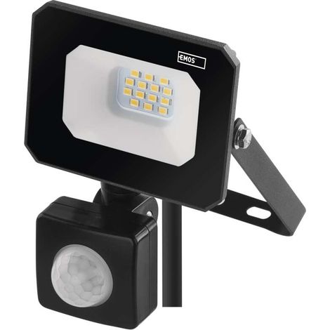 EMOS LED Strahler SIMPO 10 W mit Bewegungsmelder, wasserdicht für Außen, superhell 1000 lm, Neutralweiß 4000 K, Lebensdauer 25000 St., ZS2313 (1/5)