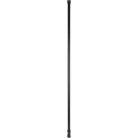 Tringle à rideaux télescopique à ressort, 70-120 cm, noire (1/5)
