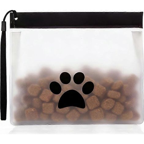 4 pièces animal Grain sac de rangement, Lightweight, nourriture Safe PEVA, Can Hold Snacks, Poop Bags, convient pour (1/5)
