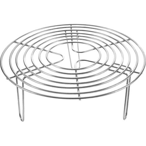 Grille de cuisson vapeur en acier inoxydable, grille de refroidissement ronde multifonctionnelle pour la cuisson à la vapeur-19.50X19.50X7.50CM (1/4)