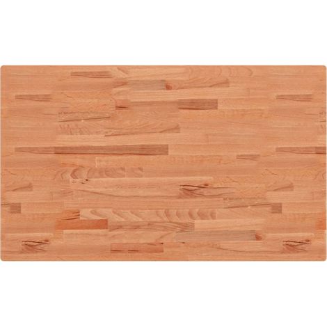Comptoir de salle de bain 100x60x1,5 cm bois massif de hêtre (1/5)