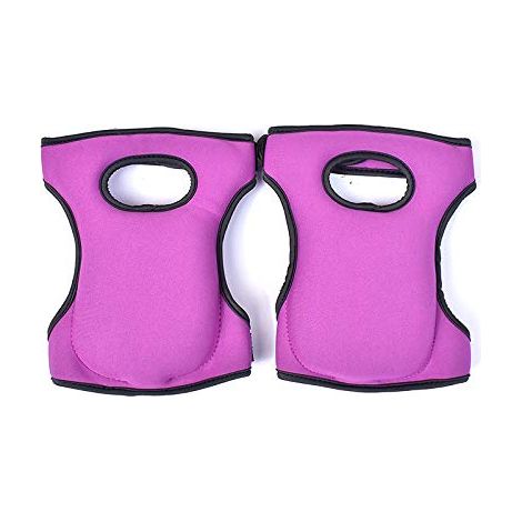 Paire de genouillères de jardinage en mousse souple avec double sangles pour le nettoyage du jardin, le nettoyage des sols-violet-Fei Yu (1/4)