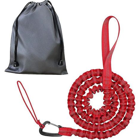 Corde de remorquage rouge portable pour vélo de montagne avec système de traction parent-enfant (1/4)
