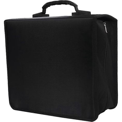 Étui CD, étui DVD capacité 400 CD, pochette de rangement protectrice pour CD, organiseur, livret, boîte à classeur (noir) (1/5)