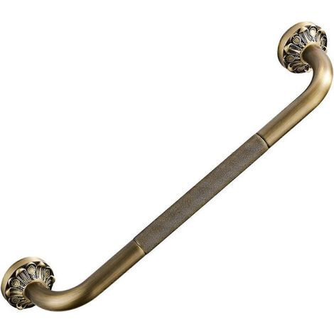 Barre d'appui murale antique en laiton, style vintage, pour salle de bain, baignoire, WC, douche, support de sécurité-AquaForge