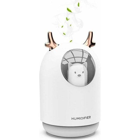 Humidificador ultrasónico silencioso para habitación de bebé con difusor de aceites esenciales, 7 colores de luz, apagado automático después de 12 horas, 300 ml (1/4)