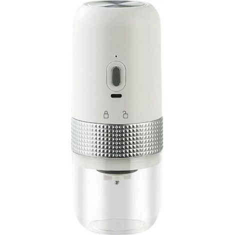 Portable Coffee Machine, Electric Coffee Grinder, Coffee Bean Mill (White) (1/5)
