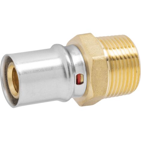 RACCORDO DIRITTO MASCHIO A PRESSARE PER TUBO MULTISTRATO MODELLO AP101 - 1 ø26X3 - APE