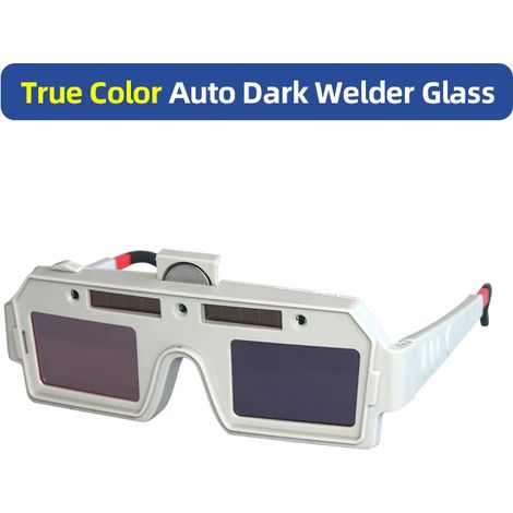 Selbstabdunkelnde Solar-Schweißbrille, austauschbarer Lithium-Akku, naturgetreue Farbwiedergabe, für MMA-, WIG-, MIG- und Lichtbogenschweißen (1/5)